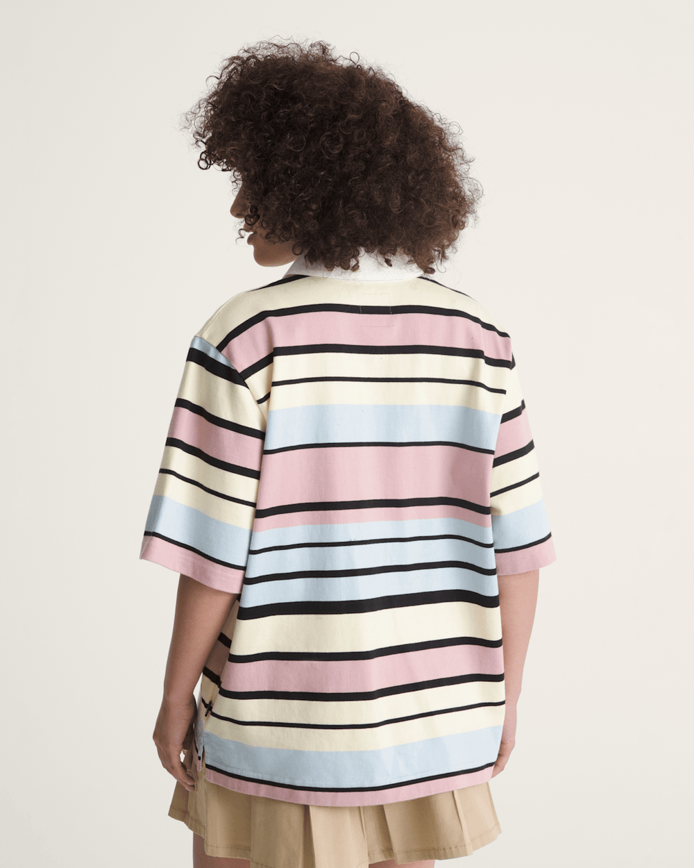 Women Vans Rugby Shirt in Misty Mauve Red