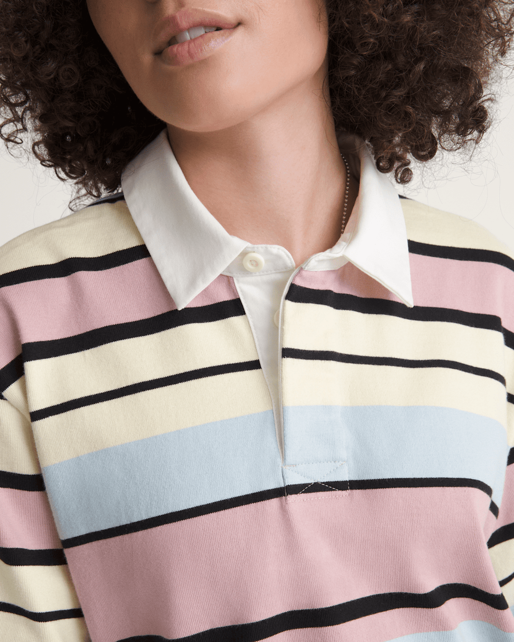 Women Vans Rugby Shirt in Misty Mauve Red