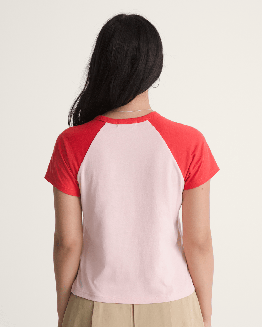 Women Vans Gracie Raglan T-Shirt in Coral Blush Pink