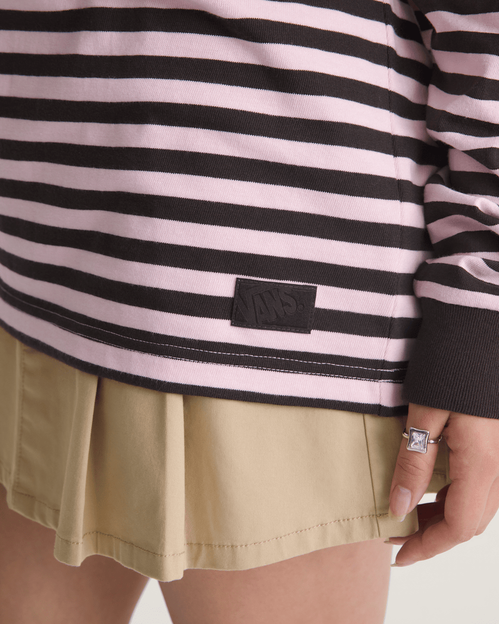 Women Vans Twofer Shirt in Coral Blush Pink