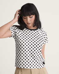 Women Vans Gracie Raglan T-Shirt in Blanc De Blanc White