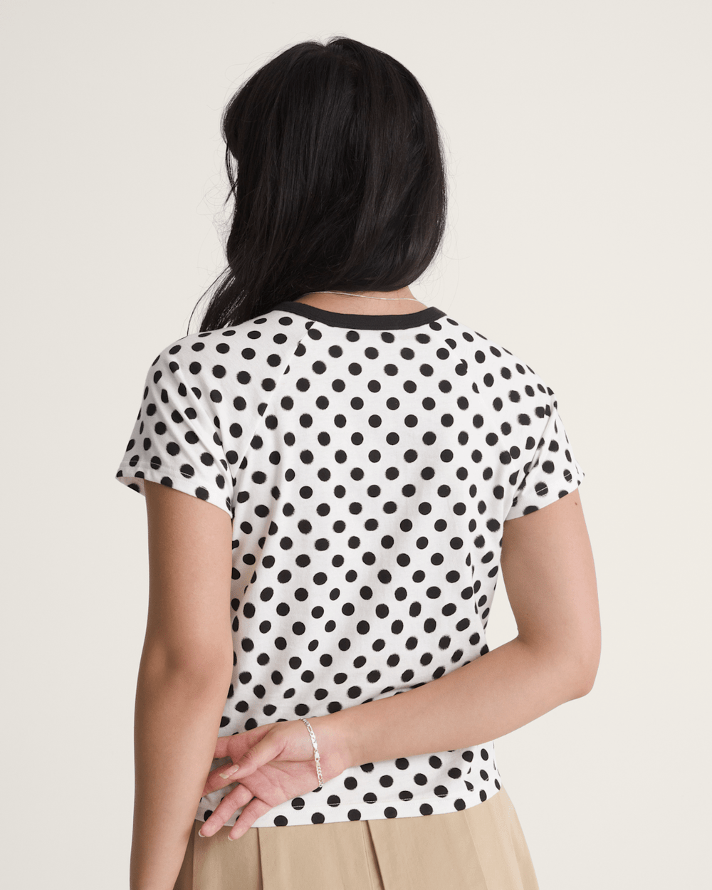 Women Vans Gracie Raglan T-Shirt in Blanc De Blanc White