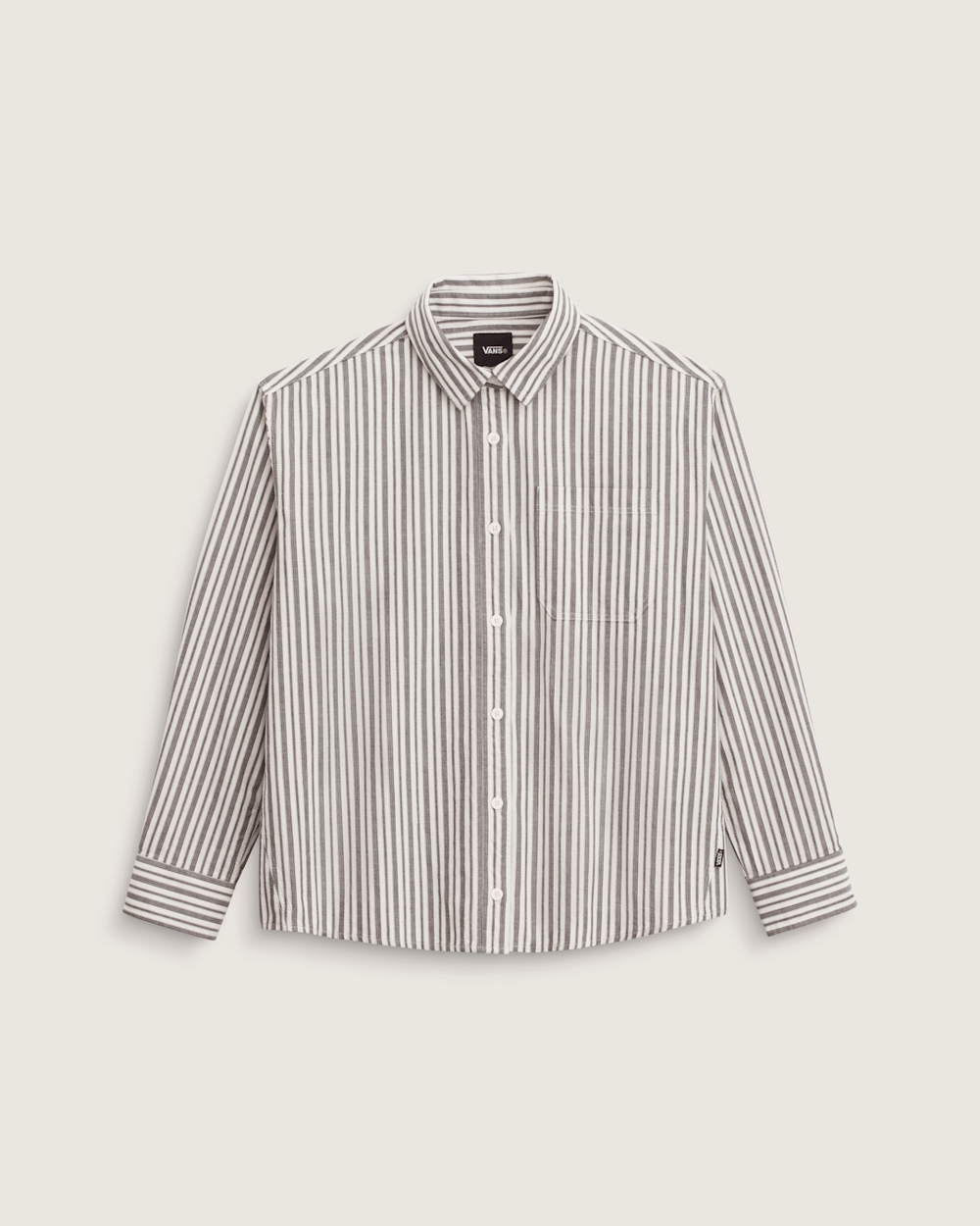 Women Vans Utility Stripe Shirt in Black-White