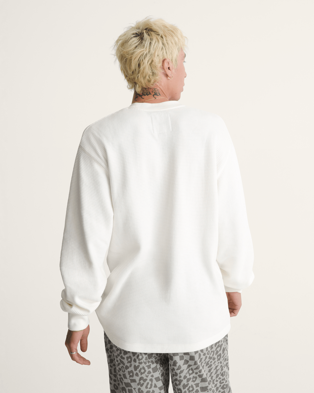 Women|Men Vans Navigate Long Sleeve Thermal Shirt in Egret White