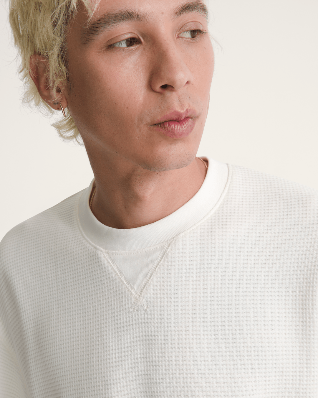 Women|Men Vans Navigate Long Sleeve Thermal Shirt in Egret White
