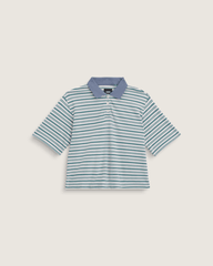 Women Vans Swing Knit Polo Shirt in Glacial Slate Blue