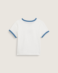 Women Vans Circle V Ringer Tee in Egret