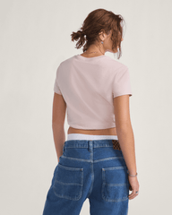 Women Vans Salton T-Shirt in Sepia Rose Pink