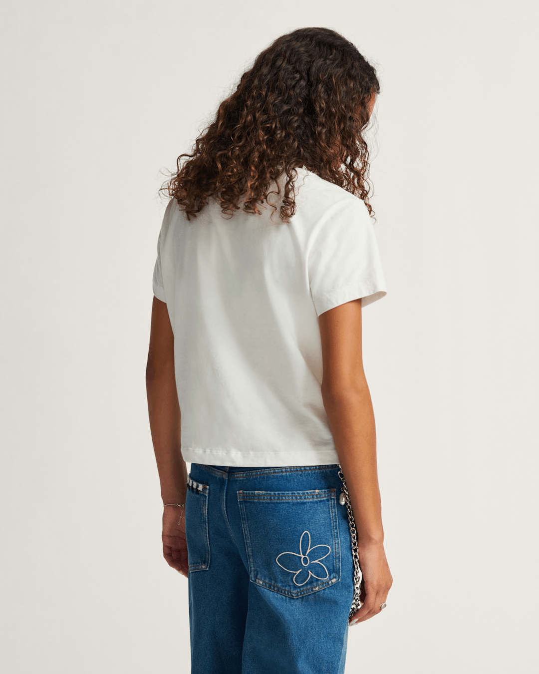Women Vans Salton T-Shirt in Marshmallow White