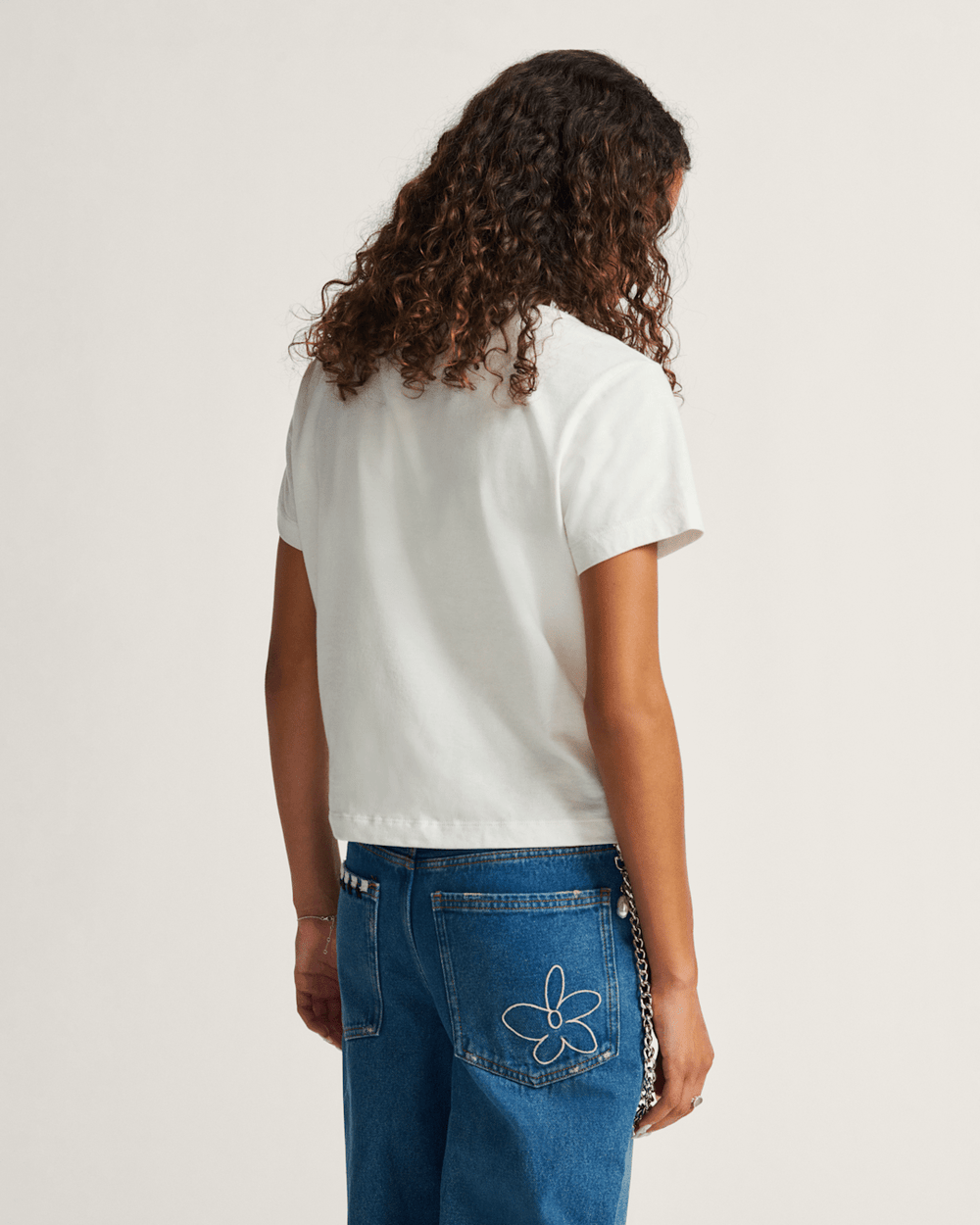 Women Vans Salton T-Shirt in Marshmallow White