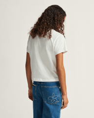 Women Vans Salton T-Shirt in Marshmallow White