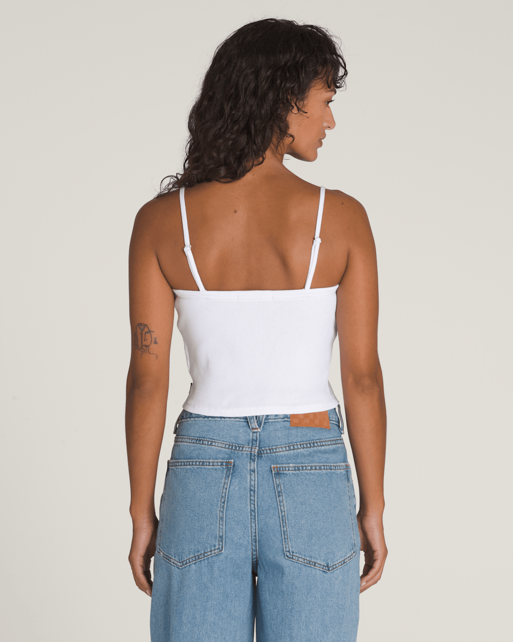 Women Vans Drew Rib Tube Top in White