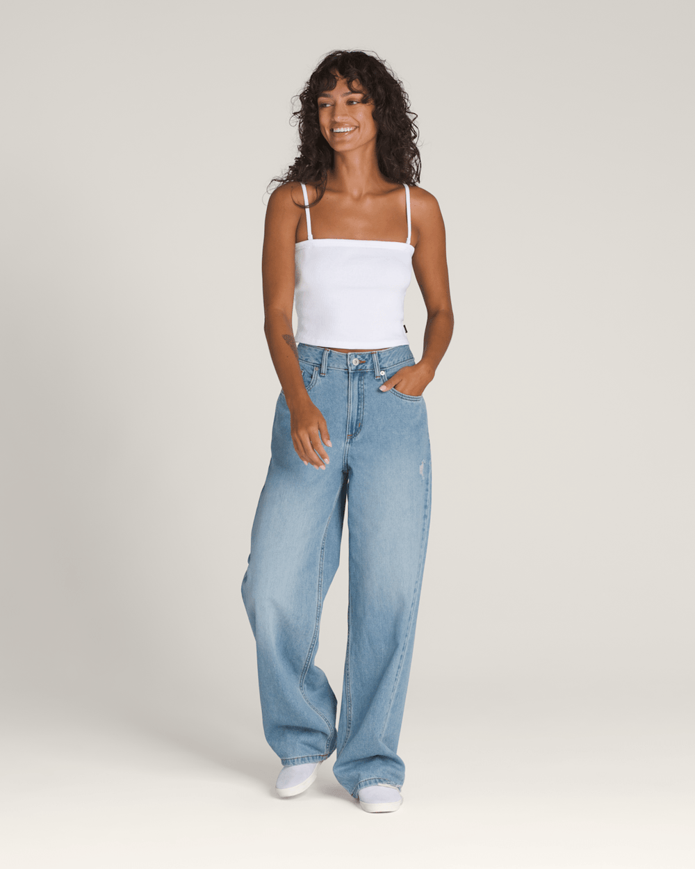 Women Vans Drew Rib Tube Top in White
