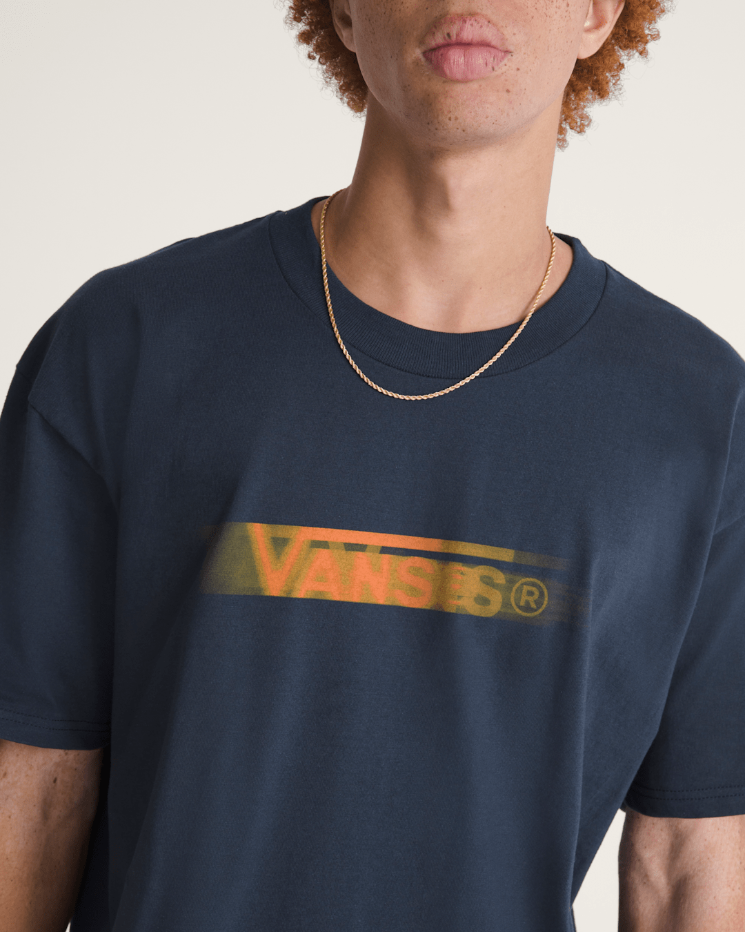 Women Vans Blur Drop T-Shirt in Navy