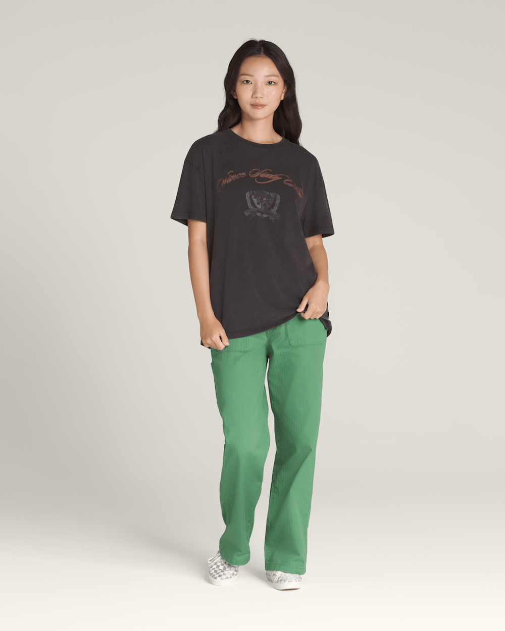 Women Vans Palm Impresa T-Shirt in Black