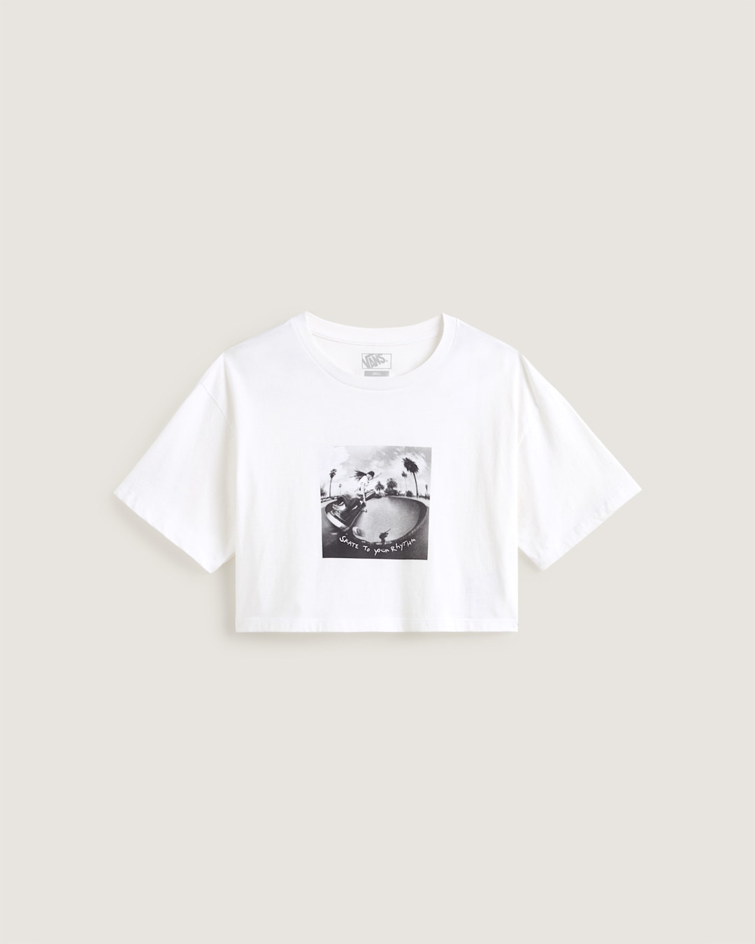 Women Vans Rhythm Relaxed Crop T-Shirt in White