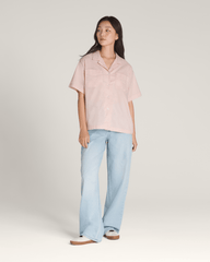 Women Vans Cassidy Camp Shirt in Sepia Rose Pink