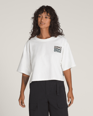 Women Vans Wildthorn Reflective T-Shirt in Cream White