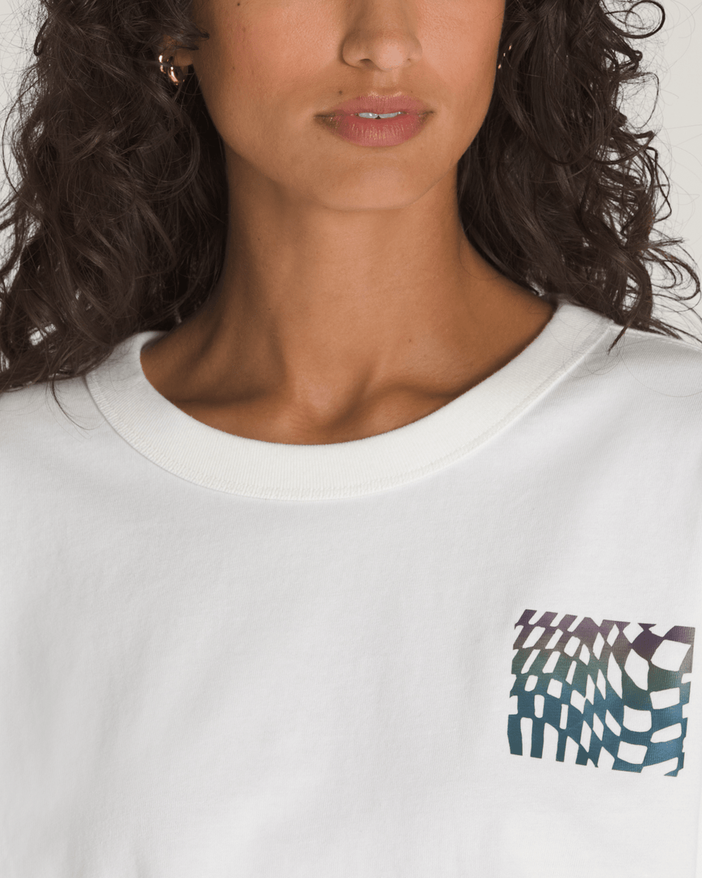 Women Vans Wildthorn Reflective T-Shirt in Cream White