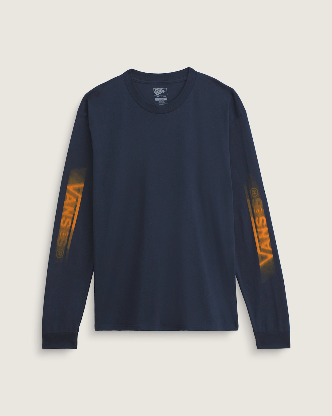 Women Vans Blur Drop Long Sleeve T-Shirt in Navy