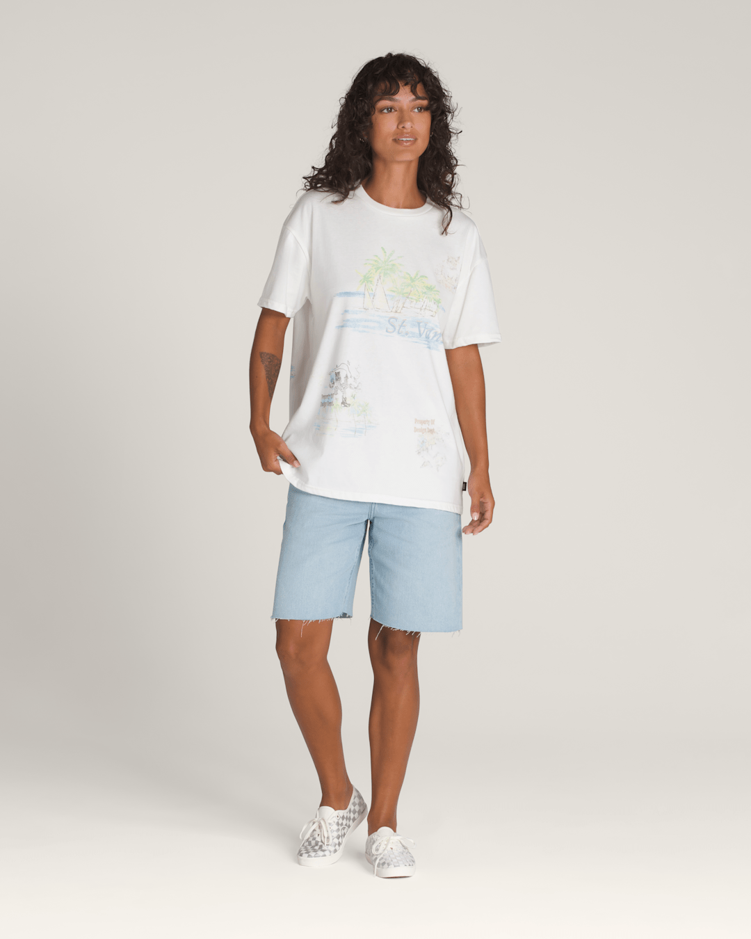 Women Vans Vintage St. Vans T-Shirt in White