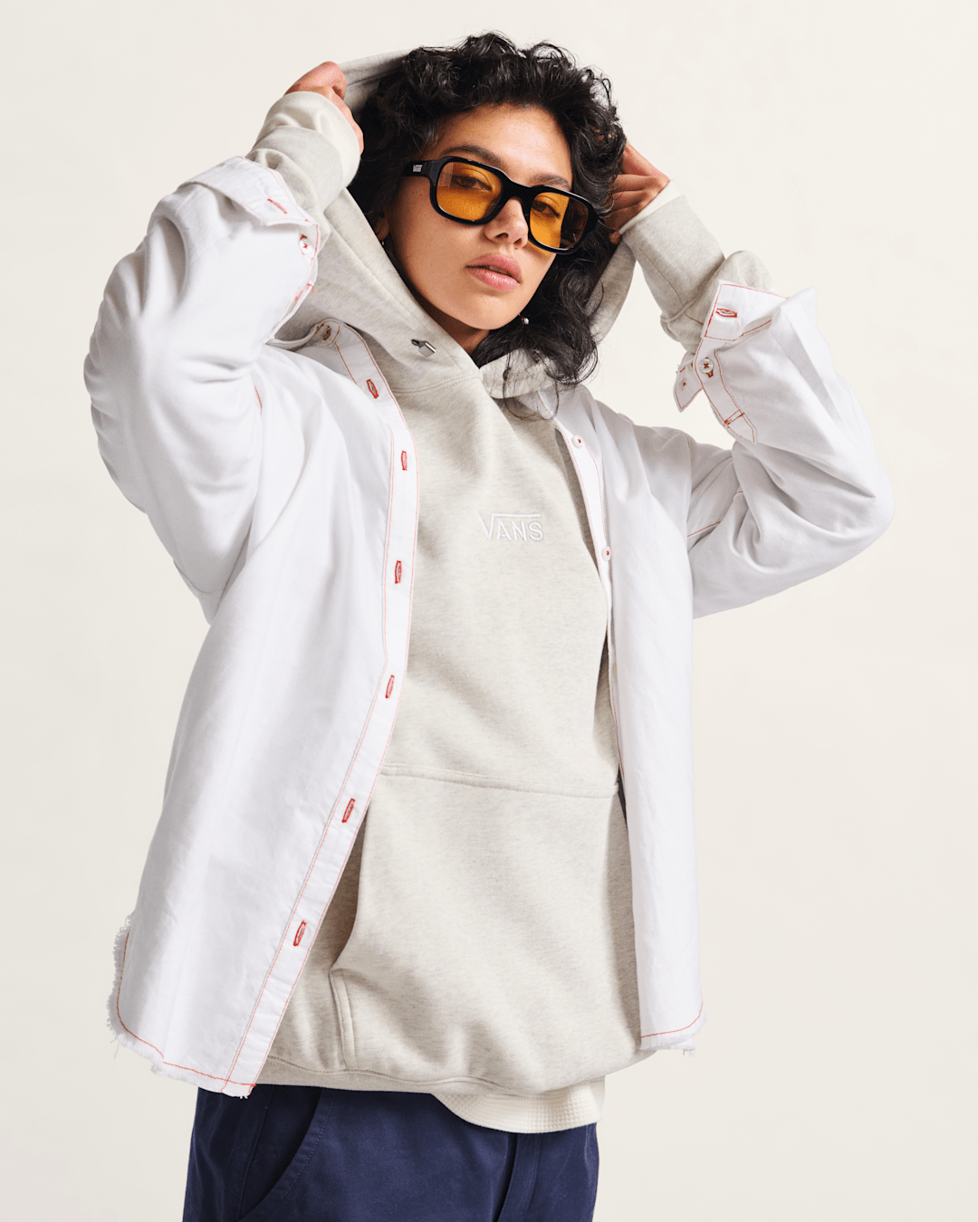 Women Vans Gillian Button Up Shirt in White