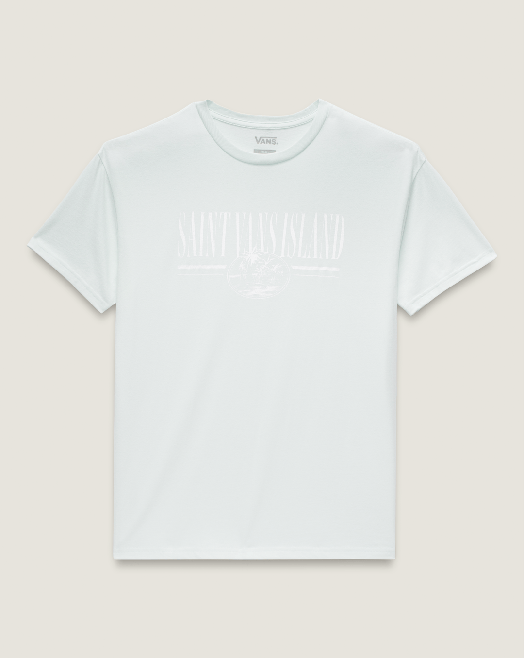 Women Vans Vintage Retro Isle T-Shirt in White Mint