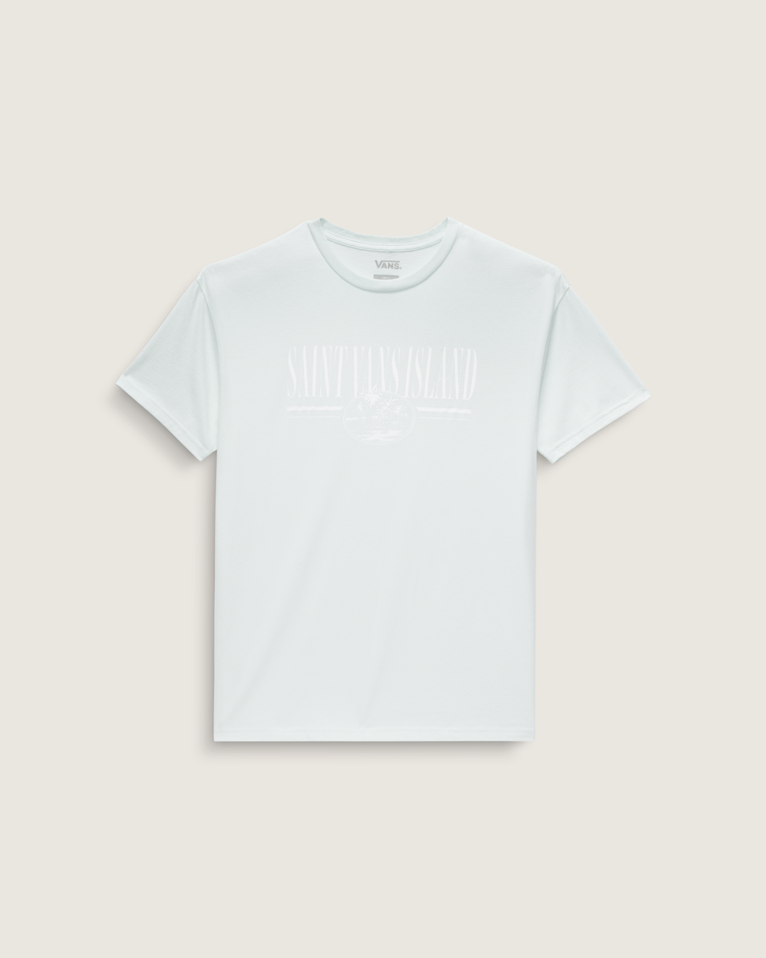 Women Vans Vintage Retro Isle T-Shirt in White Mint