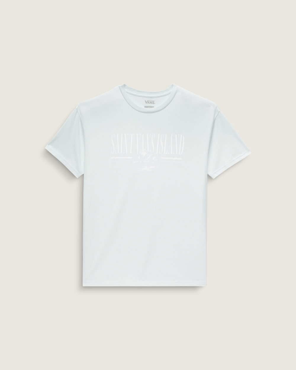 Women Vans Vintage Retro Isle T-Shirt in White Mint