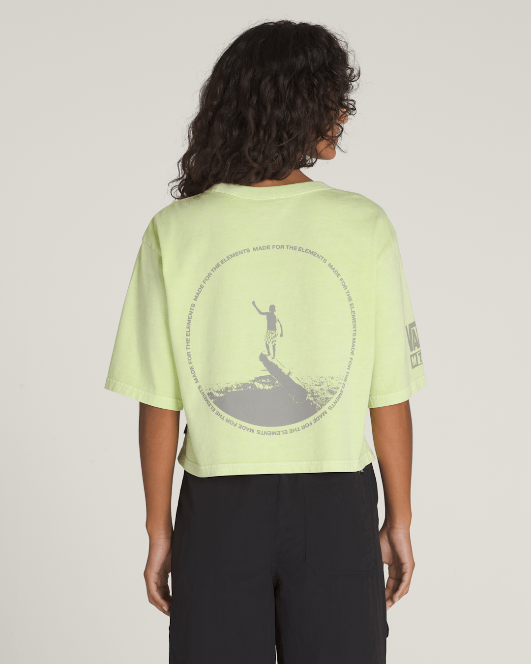Women Vans Big Cypress T-Shirt in Shadow Lime Green
