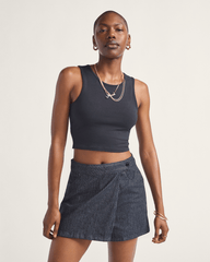 Women Vans Vans Script Tank Top in Black