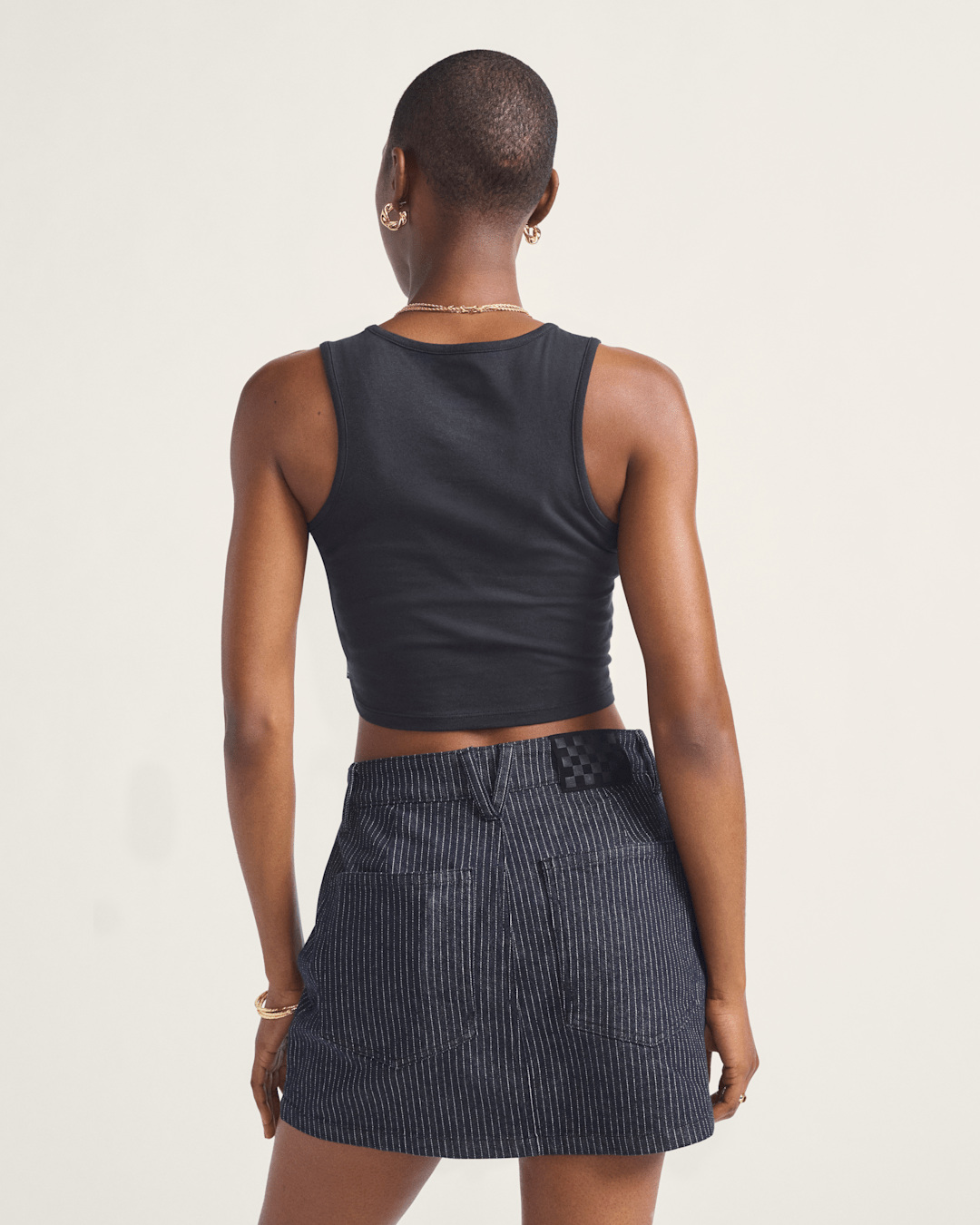 Women Vans Vans Script Tank Top in Black