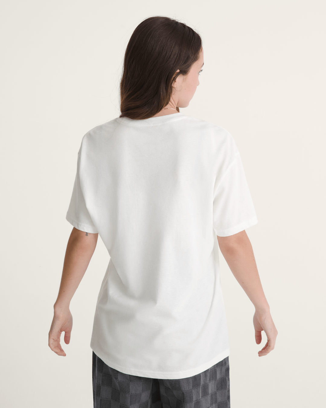 Women Vans World Peace T-Shirt in Heather White