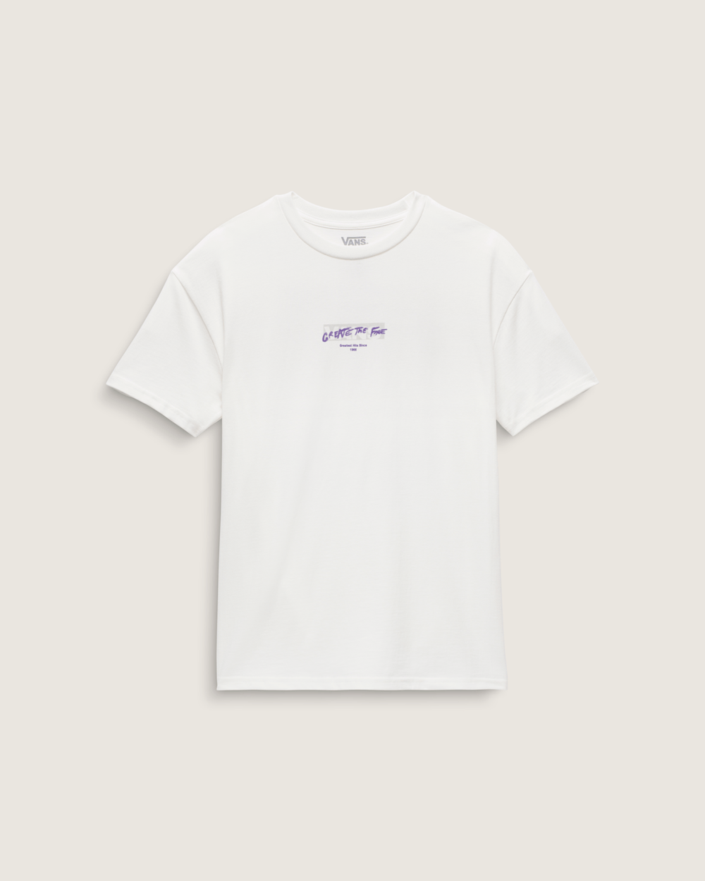 Women Vans Firemade T-Shirt in White / Purple