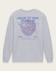 Women Vans Disco Nights Long Sleeve T-Shirt in Heather Grey