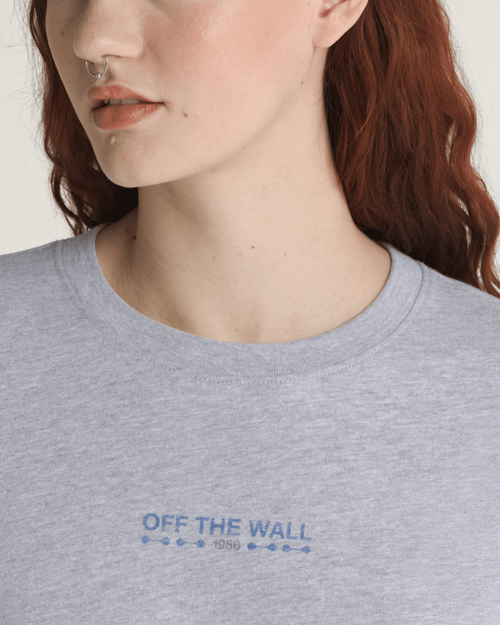 Women Vans Disco Nights Long Sleeve T-Shirt in Heather Grey