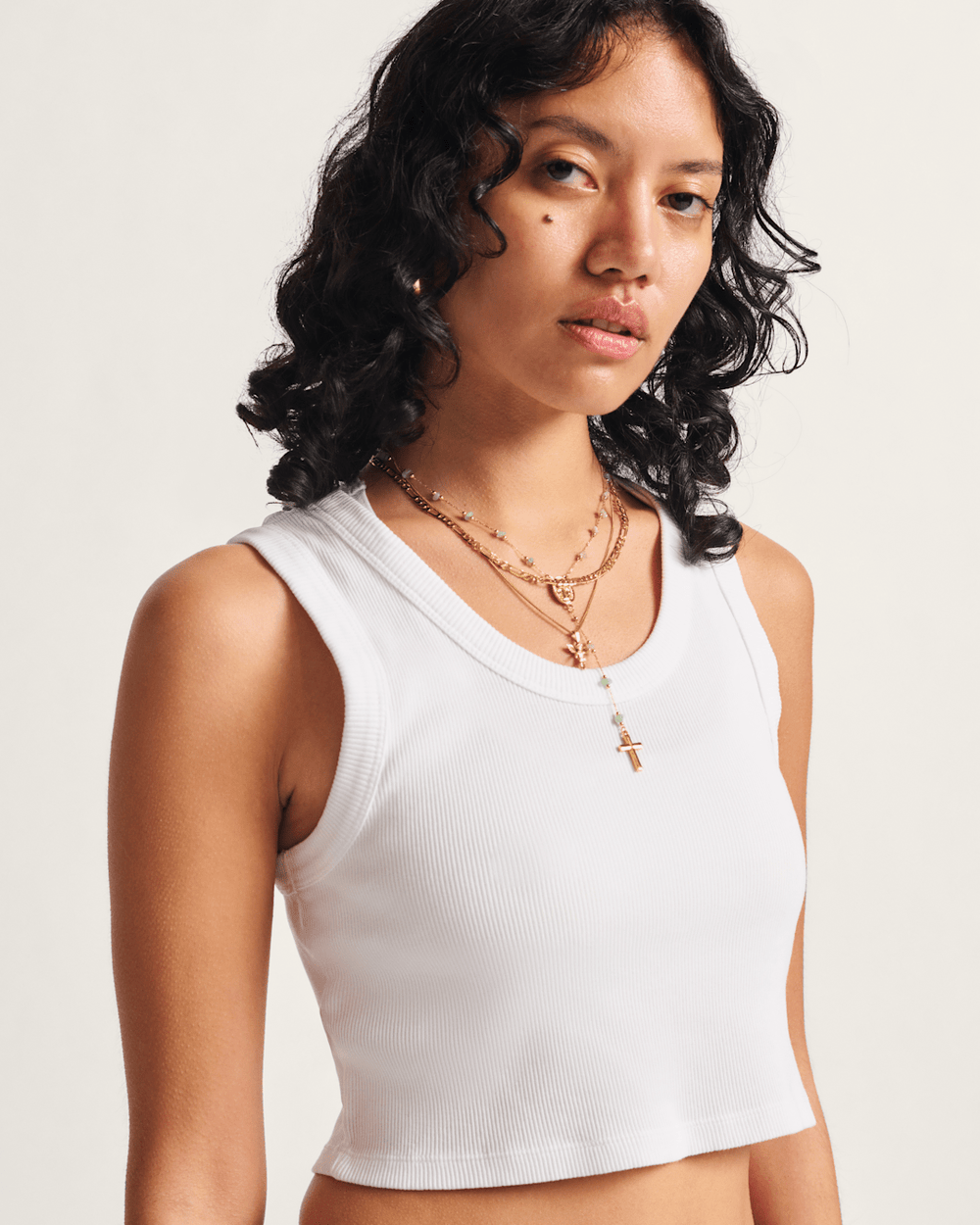 Women|Men Vans Drew Rib Tank Top in White