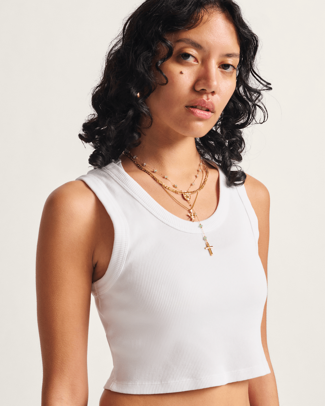 Women|Men Vans Drew Rib Tank Top in White