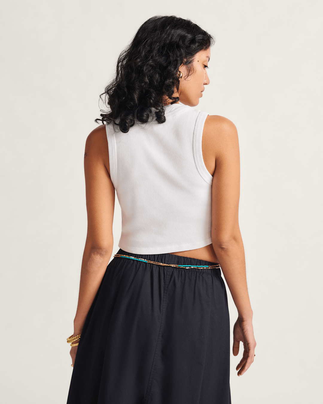 Women|Men Vans Drew Rib Tank Top in White