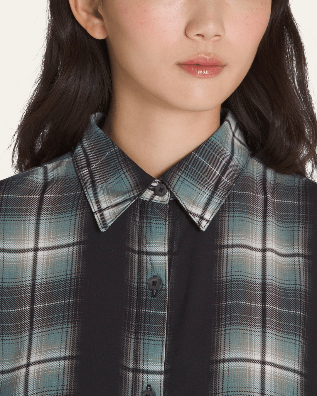 Women Vans Gillian Plaid Button Up Shirt in Black / Grey / Blue