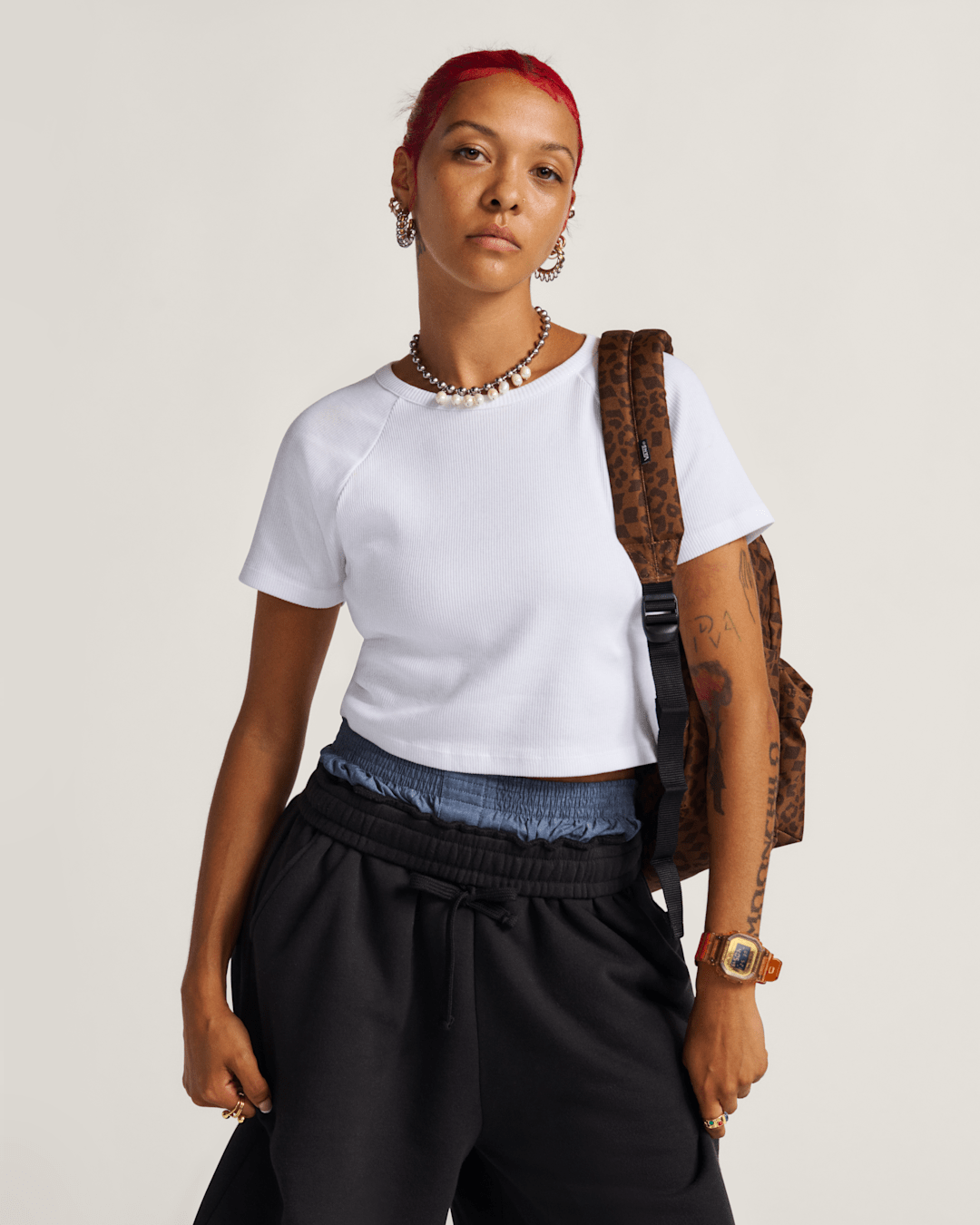 Women Vans Drew Baby T-Shirt in White