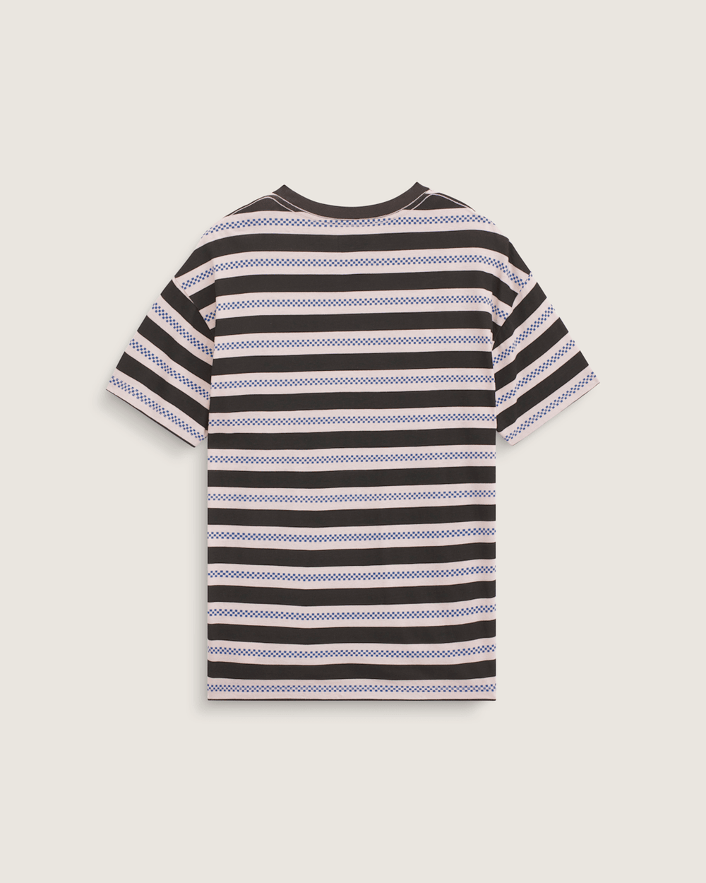 Women Vans Salton Stripe Checkerboard T-Shirt in Checkerboard Sepia Rose Pink / Black