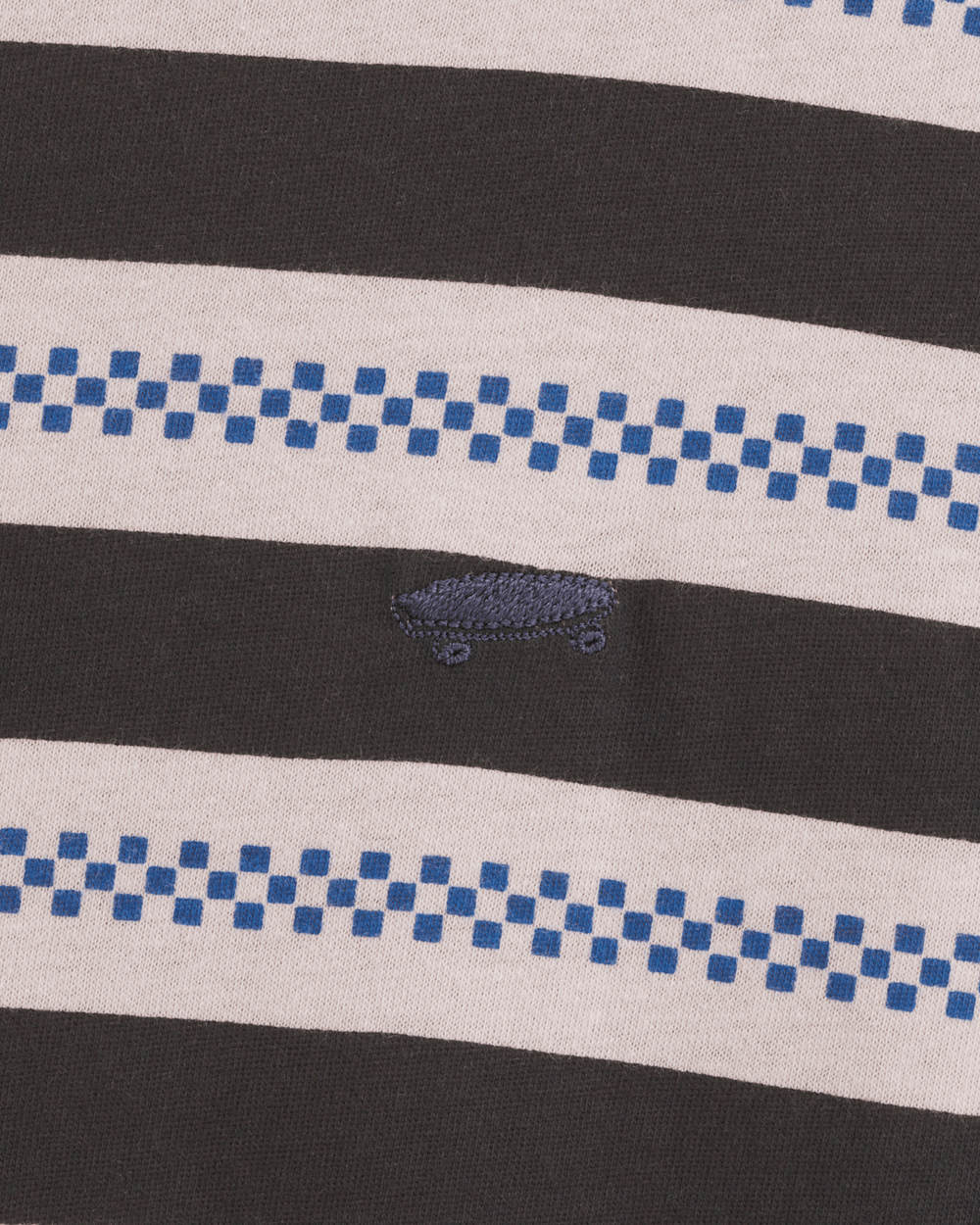 Women Vans Salton Stripe Checkerboard T-Shirt in Checkerboard Sepia Rose Pink / Black