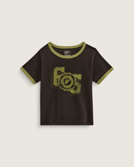 Women Vans Campus Tour Ringer T-Shirt in Black / Loden Green