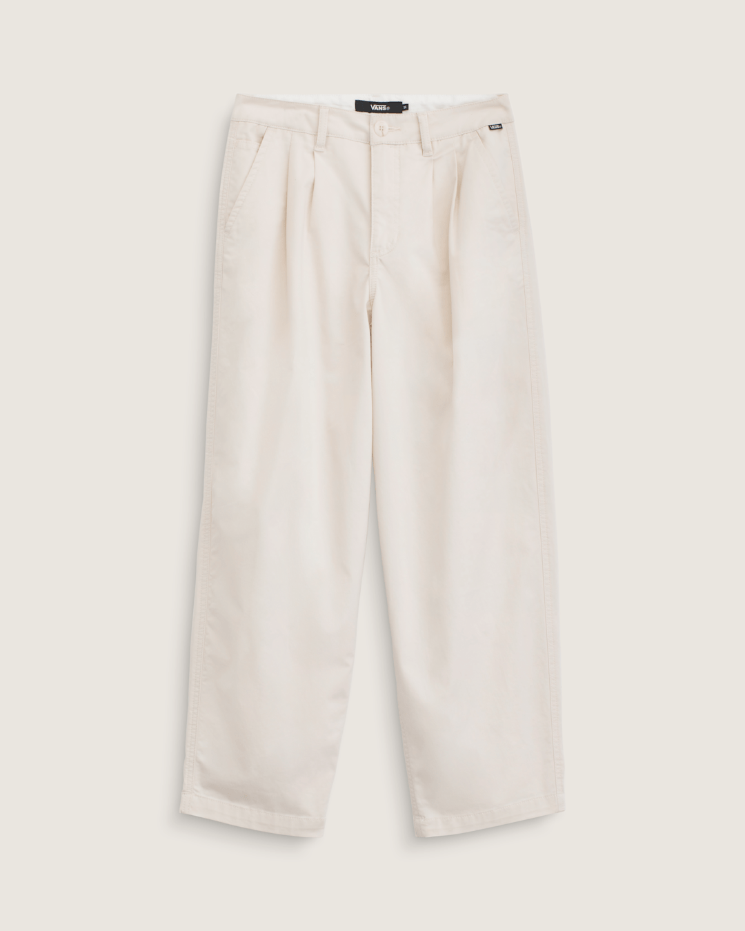 Women Vans Pleated Pants in Turtledove White