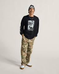Women|Men Vans Drill Chore Carpenter Loose Denim Pants in Vintage Camo Black