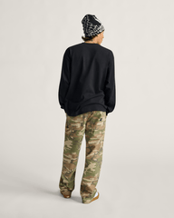 Women|Men Vans Drill Chore Carpenter Loose Denim Pants in Vintage Camo Black