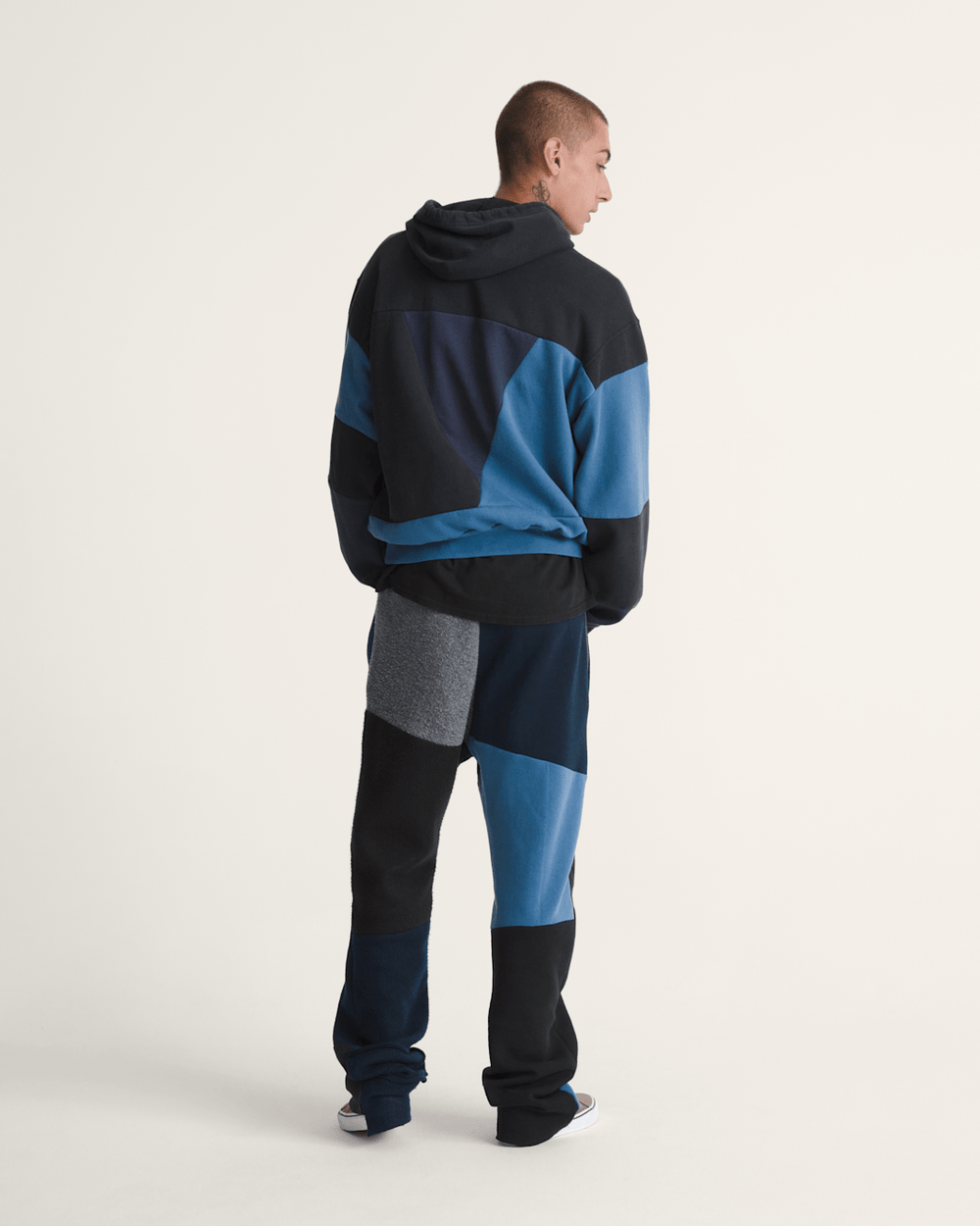 Women|Men Vans Waffle Shop Reimagined Pieced Sweatpants in Blue