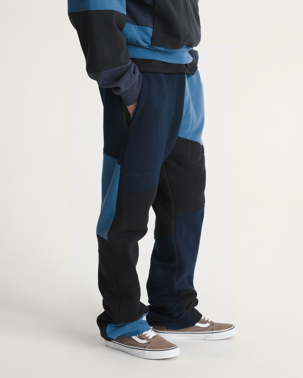 Women|Men Vans Waffle Shop Reimagined Pieced Sweatpants in Blue
