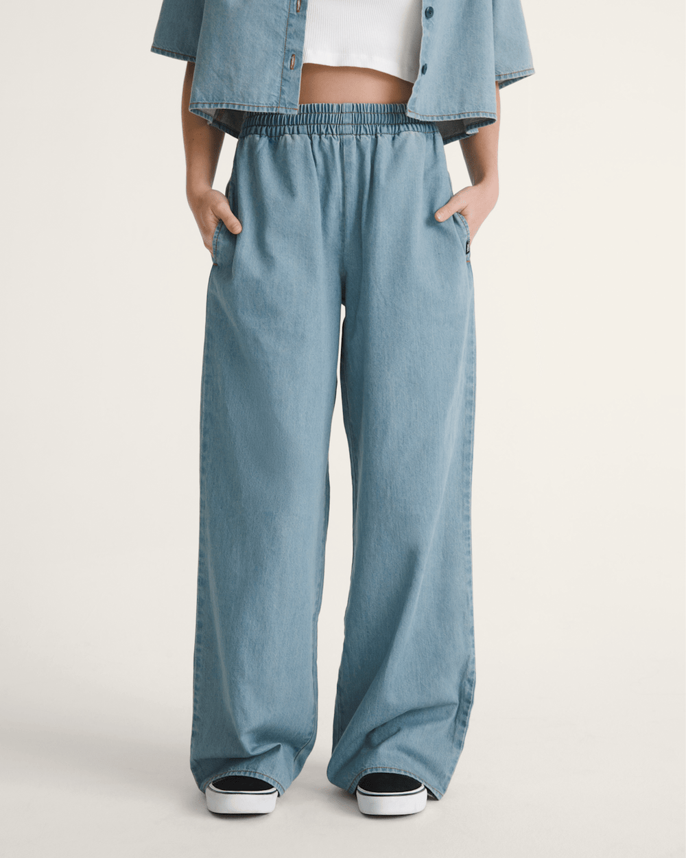 Women Vans Wren Denim Pant in True Navy